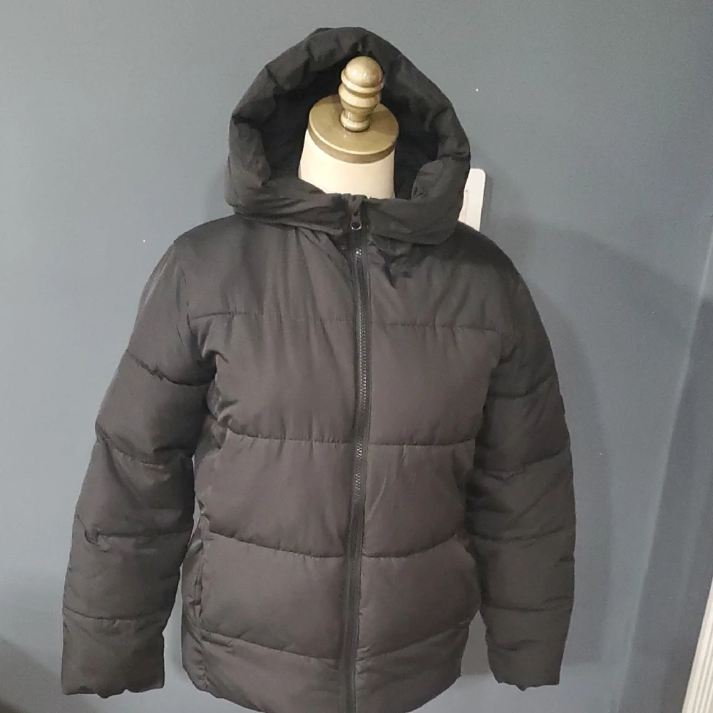 GAP Kids Black Hooded Puffer Jacket